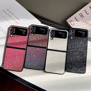 Capa Para Samsung Galaxy Z FLIP 5 3 4 FLIP5 FLIP4 De Celular Glitter Dermatoglifia Ultrafina Traseira