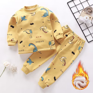 Novo Conjunto De Roupas Íntimas Térmicas Infantis Mais De Outono Para Meninos E Meninas Com Espessura De Velo Quentes Bebês Algodão