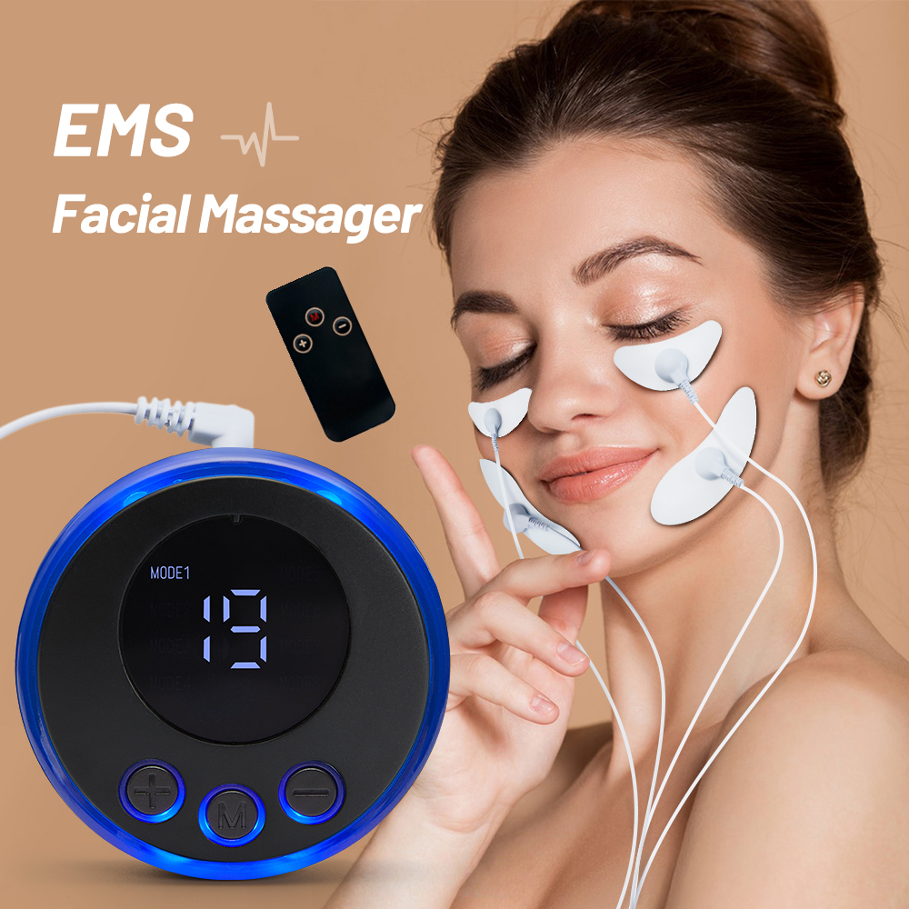 Massageador Facial EMS Eletrico Massagem Facial Mini Massageador Lifting Facial Anti Rugas