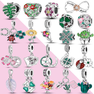 Jóias De Corda De Prata 925 Adequadas Para Bracelete Cacto daisy Flores Moda Feminina Bijuteria DIY