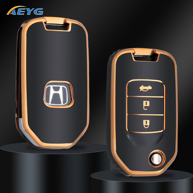 Capa Protetora Da Caixa Chave TPU Para Carro Honda Civic HRV CRV XRV CR-V Crider Odyssey Porta-Chaves Do Acordo Piloto Acessórios Auto
