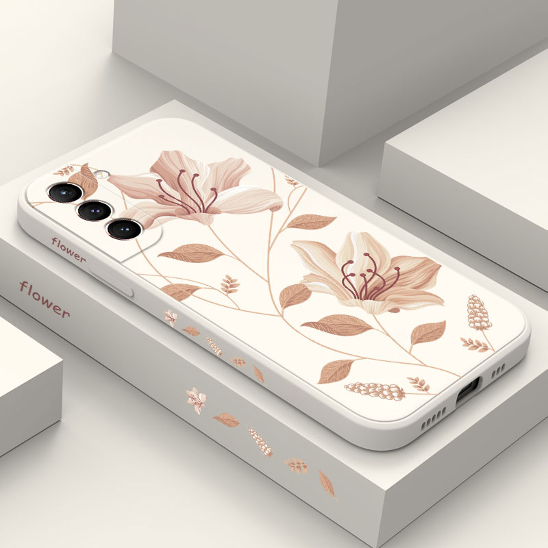 Estojo Telefônico Para Samsung Galaxy S21 S20 FE Ultra Plus Delicate Blossoms Capa Confort...