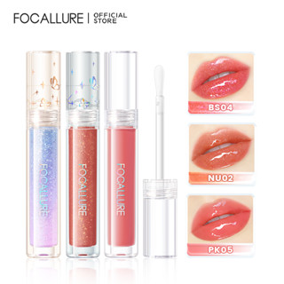 Focallure Brilho Labial Nutritivo 3 Estilos Brilhantes Alto Longo Prazo Batom Umidade