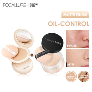 FOCALLURE powdery Powder Combinação 2 Pó Seco E Úmido Para Uso Duplo Com natural Em