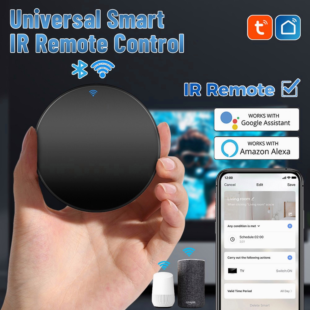 2023 Tuya Universal Alexa Google Voice Control Mini Controlador Remoto Infravermelho WiFi IR Doméstico Inteligente
