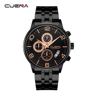 CUENA Relógio Masculino De Luxo Moda Casual De Aço Inoxidável Quartzo Resistente À Água 6102 em Oferta na Shopee