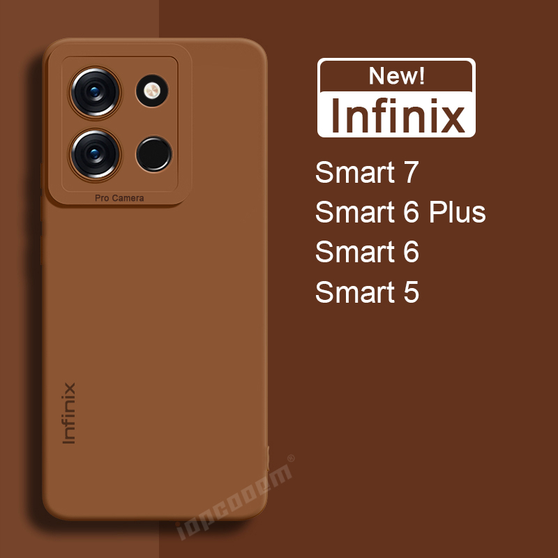 Capa Oficial Original De Silicone Líquido Infinix Smart 8 7 6 Plus 5 2/32 3/64 Do Telefone À Prova De Choque
