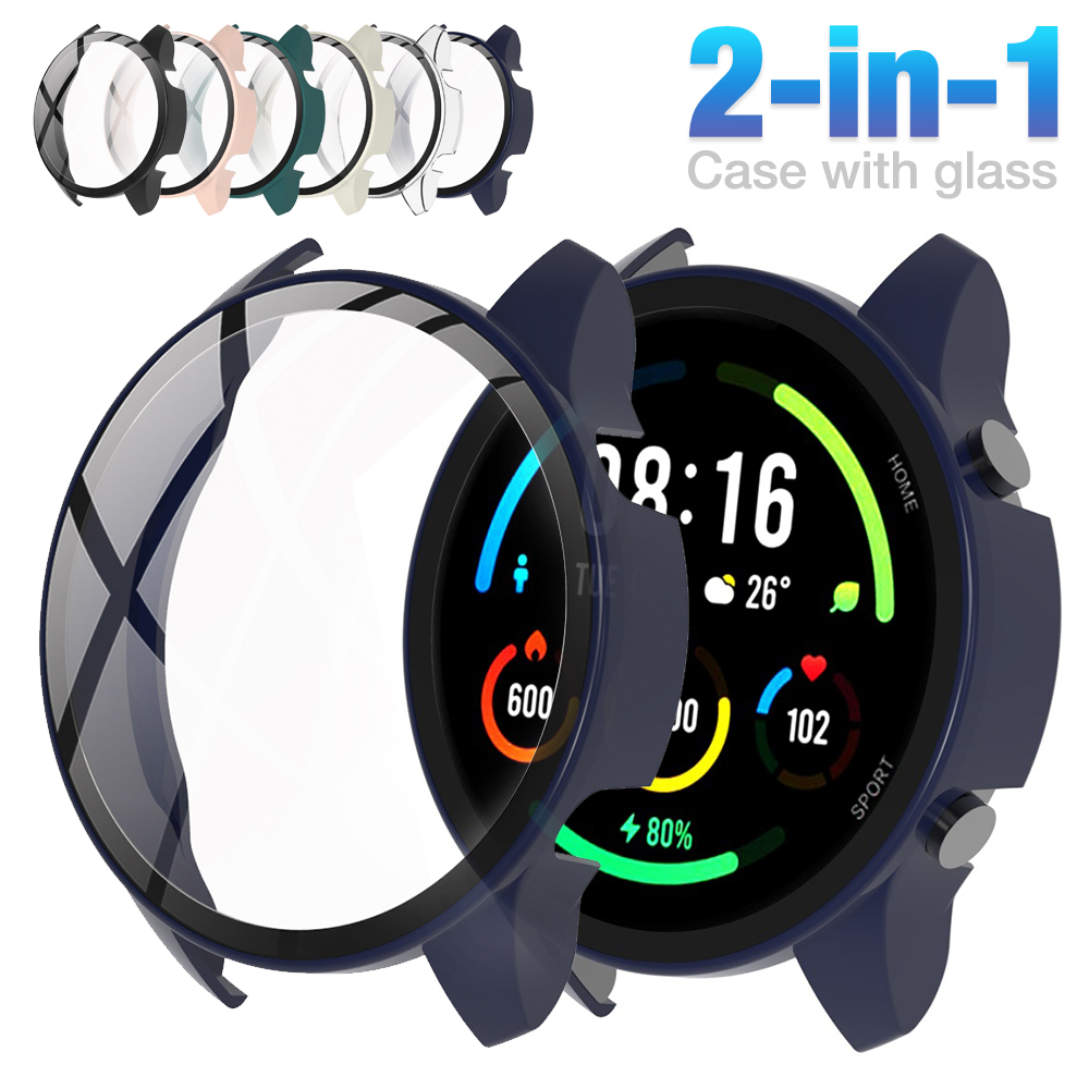 Hard Edge Screen Glass Protector Case Shell Frame For Xiaomi Mi Watch Color Sports Version Smart Watch Protective Bumper Cover