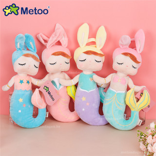 Brinquedos Originais Metoo Plush Angela Bonecas Sereia Sonhando Menina Peluche Coelho Recheado 38cm Presente De Natal
