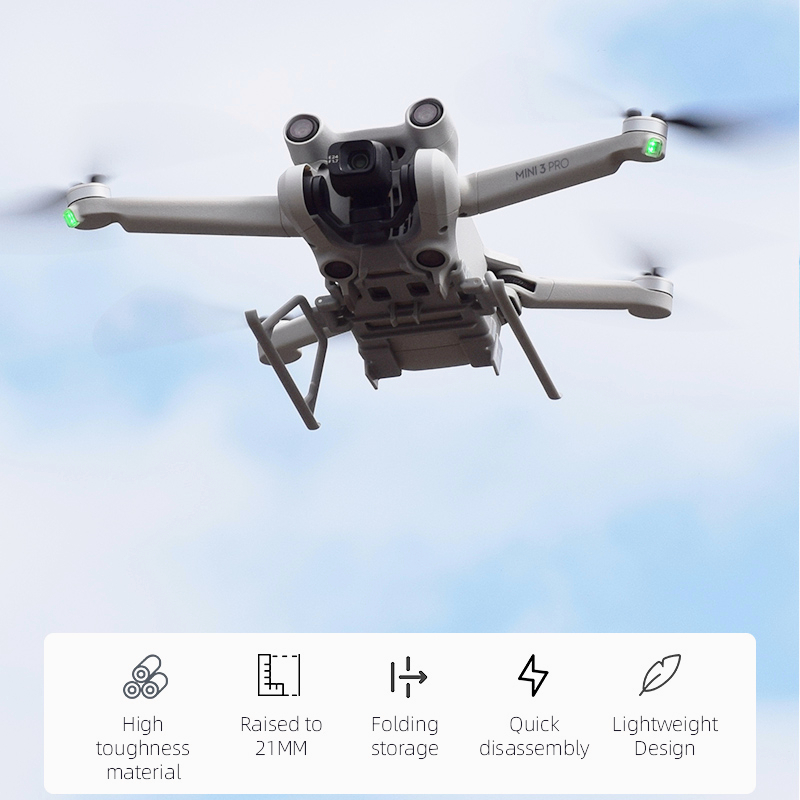 Para DJI Mini 3 Pro Dobrável Drone Elevação Trem De Pouso Extendido Perna Protetor Altura Suporte Grey em Oferta na Shopee
