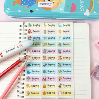 60pcs 120Pcs Personalizar Nome Autocolantes Personalizados À Prova D