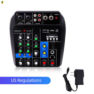 (Entrega 24 Horas)Console De Mistura De Som 4 Canais Interface Do Sistema De Mesa Bluetooth-Compatível Equipamento De Gravação De Música