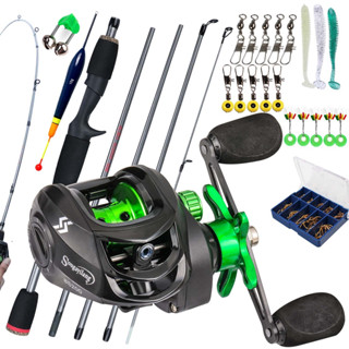 Sougayilang 1.8m Vara De Pesca Com Carretel Linha Lure Kit Completo Para A Metal Spool Max Drag 15kg
