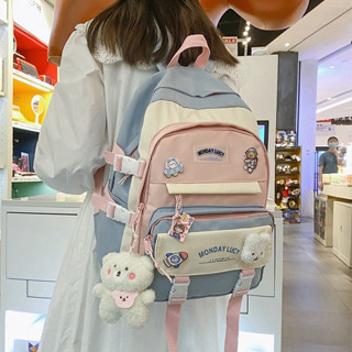 Versão Coreana Mochila De Grande Capacidade Feminina Estudantil Nova Escolar De Lazer