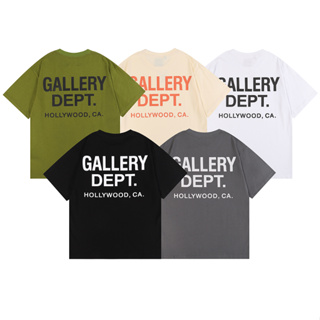 Galeria Street Wear Top Dept Carta Estilo Básico Imprimir Camiseta De Manga Curta Unisexo em Oferta na Shopee