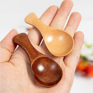 1/4Pcs Mini Colher De Sopa De Madeira De Cabo Curto Chá Condimento De Café Sal Tempero Açúcar Para Crianças Gadgets De Cozinha