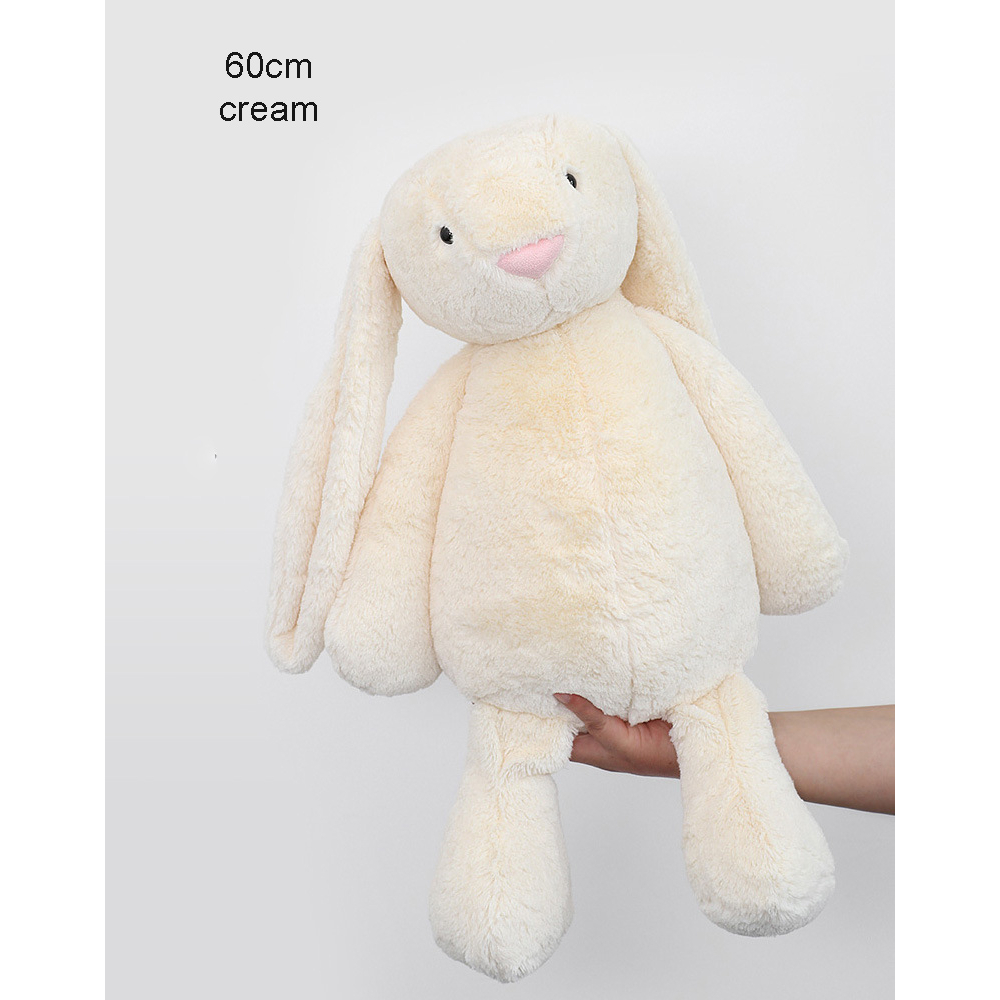 25/40/60cm Kawaii Orelhas Longas Coelho Pelúcia Animais Brinquedos De Coloridos Coelhinho Recheado Boneca Macia Baby Kid