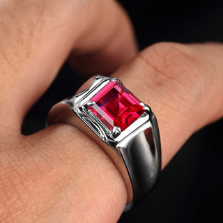 Anel Prata 925 Original Unissex Estilo Simples Cristal Pedra Preciosa 3 Cores