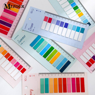200 Folhas/pc Ins Style Index PET Candy Cor Folha Solta Índice Adesivos Pegajosos Estudantes Corretos Régua em Oferta na Shopee