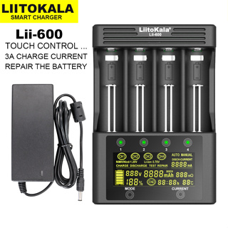 LiitoKala Lii-600 500S PD2 LCD 18650 Bateria 3.7V 18350 18500 21700 25500 26650 AA AAA Carregador De Lítio NiMH em Oferta na Shopee