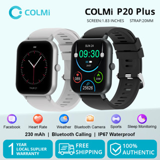 Smartwatch Relógio Inteligente COLMI P20 PLUS Bluetooth Chamada 4 Jogos Calculadora IP67 À Prova D