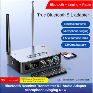 2023 Novo Transmissor Receptor Bluetooth 5.1 AUX RCA FM De 3,5mm Canto De Rádio M9Pro 3 Em 1 NFC Adaptador De Áudio DSP Sem Fio em Oferta na Shopee