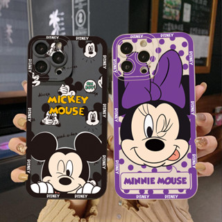 Para Infinix Hot 20S 20i 30i 9 30 20 Play Smart 6 Plus X6823 Zero 5G 2023 Funny Purple Minnie Mickey Capa Protetora De Borda Quadrada Len