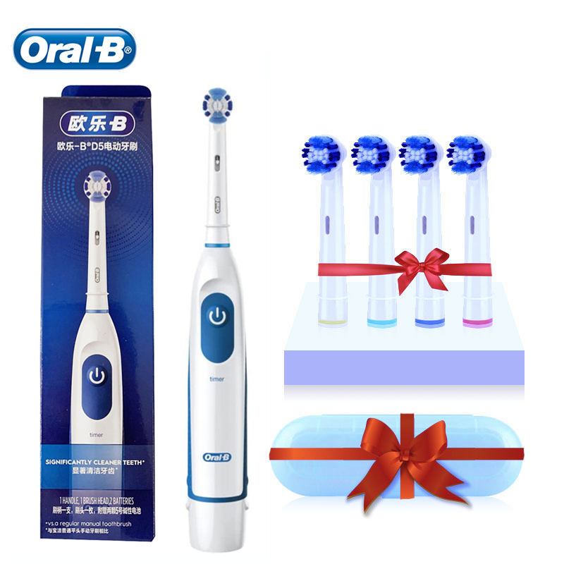 Oral B Escova Dental Elétrica Cabeça Redonda Dentes Limpos De Precisão Rotação 2D Brancos Remover Placa