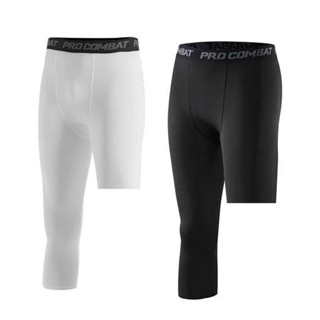 Meias-Calças De Basquetebol De Perna Única Compressão 3/4 Corrida Esportiva Masculina