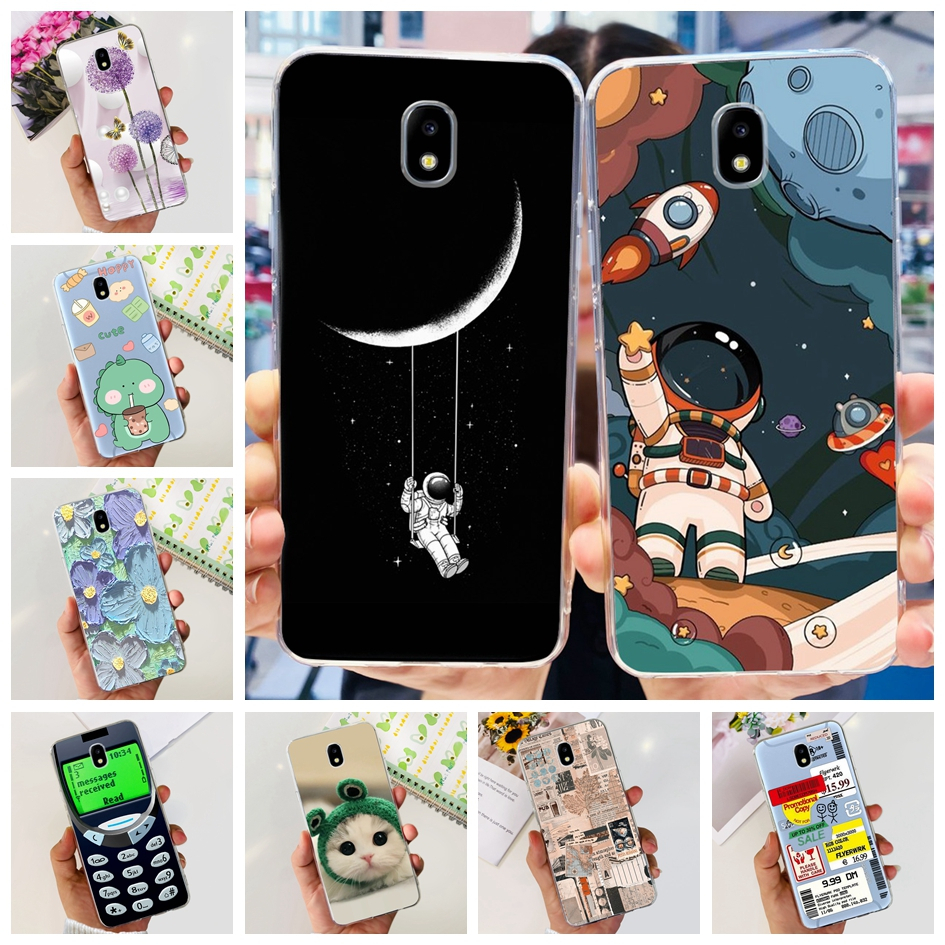 Lovely Astronaut Casing Samsung Galaxy J7 2017 J730F/J7 Pro Capa Traseira Do Telefone Em Silicone Macio Bumper