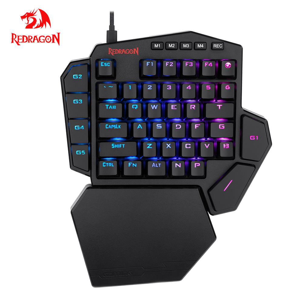Redragon DITI ELITE K585RGB-KS 42 Chave 2.4Ghz Teclado De Jogo Mecânico Sem Fio De Uma Mão Blue Switch 7 Teclas macro Programáveis - Computers & Accessories