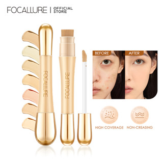 FOCALLURE High Coverage Skin-Like Face Concealer Leve E De Longa Duração Sem Vinco Ferramenta Corretiva À Prova D
