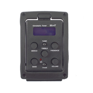 Equalizador De Guitarra EQ-4T 4 Bandas Captador Pré-Amplificador Com Afinador Para Acústica Peças Preto