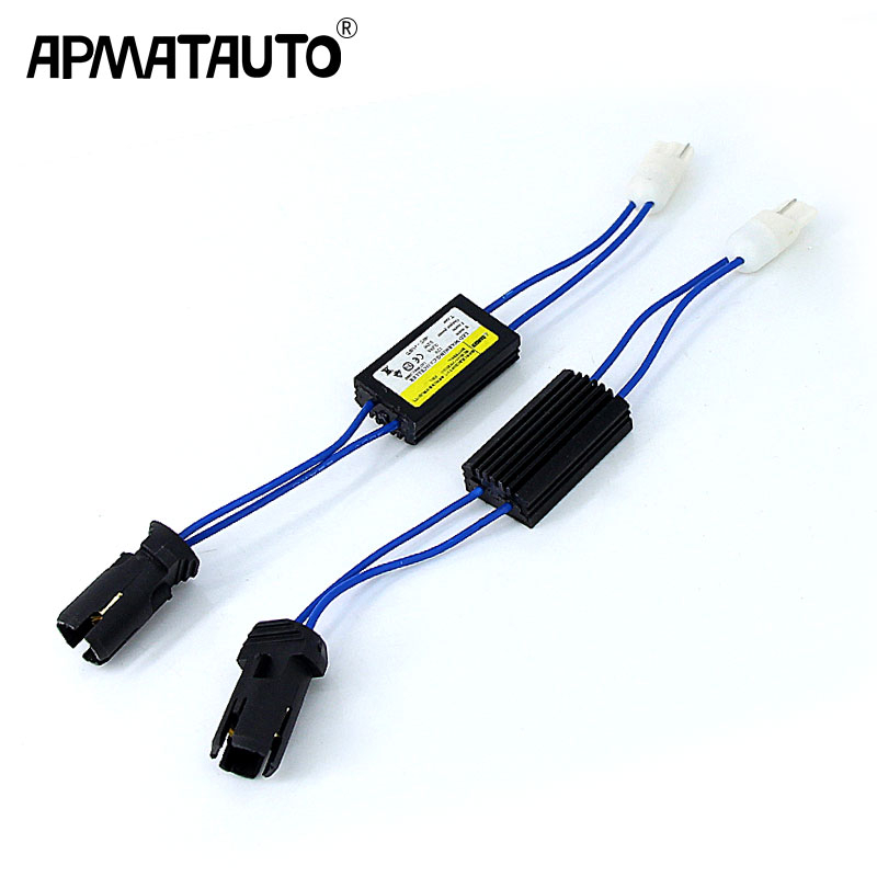 2x T10 Canbus Cabo 12V LED Aviso Canceller Decodificador 501 T10 W5W 192 168 Luzes de carro NÃO Erro OCB Load Resistor em Oferta na Shopee