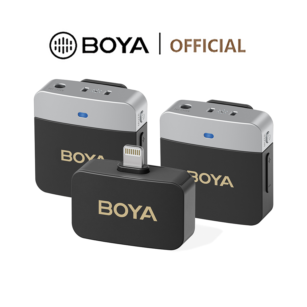 BOYA BY-M1V Microfone Sem Fio Com Cancelamento Ativo De Ruído 2.4GHz Para iPhone Android Camera Laptop PC Criadores De Conteúdo Live Stream Vlog Travel Tour M1V1/2/3/4/5/6