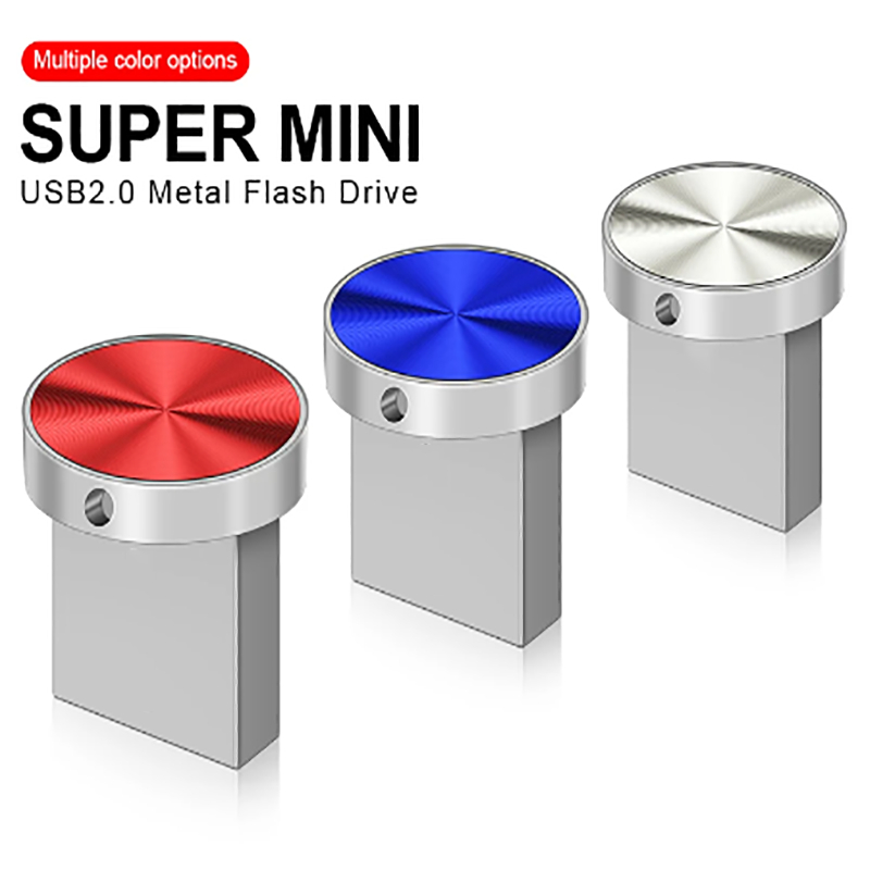 Mini Pen Drive USB De Metal 4GB 8GB 16GB 32GB 64GB 128GB 256GB 512GB USB2.0