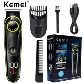Aparador De Cabelo Kemei Men 20 Comprimentos Barba Ajustável Precisão Facial Elétrico Recarregável Máquina De Corte Poderosa em Oferta na Shopee