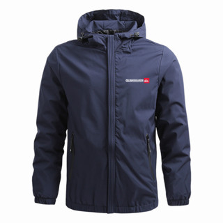 Jaqueta Impermeável Masculina/Quiks Hooded Windbreaker Esportiva