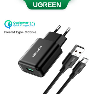 Carregador Rápido USB Ugreen 3.0 QC 18W QC3.0 De Parede De Telefone Celular Para Samsung s10 Huawei Xiaomi iPhone