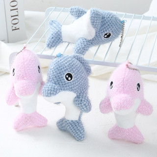 Chaveiro De Pelúcia De 13cm De Cartoon De Animais Marinhos Dolphin Plush Pingente Brinquedos Bonitos