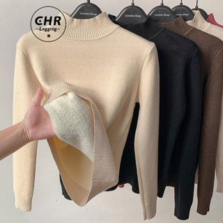 CHR Sueter Feminino Blusa De Frio Camiseta Térmica Outono Inverno Novo Lã Batida Cardigan