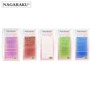 Extensões De Cílios NAGARAKU Autofan Em Ombre Color Bloom Faux Mink Premium Faz Ventiladores