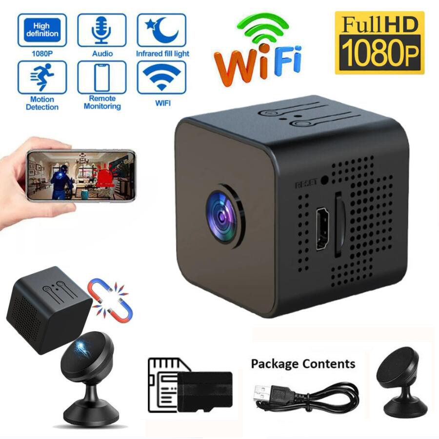 Câmera De Vídeo Espião DVR Wifi Spy Gravador SKSTECH De Seção De Movimento 1080P Mini Tamanho De Detecção De Som IR Alimentada Por Bateria De Segurança