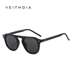 VEITHDIA Novos Óculos De Sol vintage Para Homens E Mulheres A Mesma Tendência Piloto De Cor Gelatinosa S2092