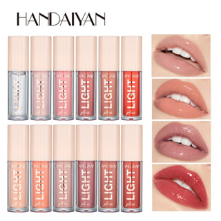 HANDAIYAN Water Clear Mirror Effect Lip Gloss Não Desbotado/Hidratação/Desgaste Longo/Matte/Veludo/Pérola
