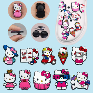 Venda A Quente Jibtz Hello Kitty Series Acessórios Para Sapatos De Anime Bonitos Croc
