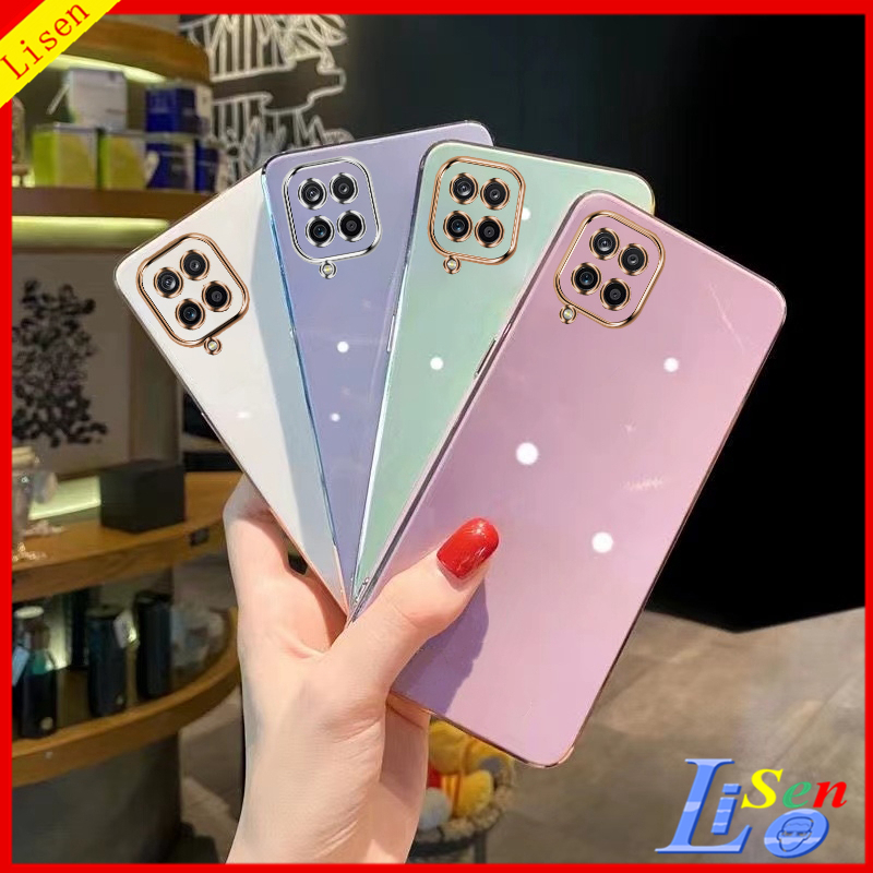 Capinha Samsung A12/A22 4G/M32/A32/A52/A72 5G/A02S/A03S Design Lente De Proteção De Borda Reta Estojo De Telefone Da Moda ZBB