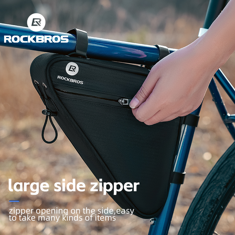 Saco De Bicicleta RockBros Frontal De 1,5l De Grande Capacidade Viga Triangular Para Ciclismo em Oferta na Shopee
