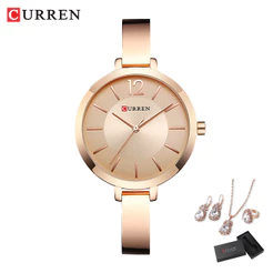 CURREN Marca Original Relógios Femininos Simples Casual Estudante Usar Aço Inoxidável À Prova Dwaterproof Água Quartzo A