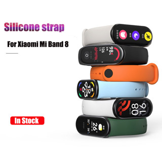 Pulseira Esportiva De Silicone Para Xiaomi Mi Band 8 De Relógio Substituta Aço Inoxidável Fivela Tpu Respirável Mola